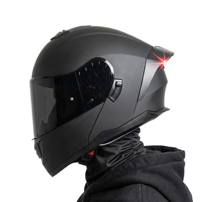 Casco ST900 Solid Negro Mate C/Luz Led1
