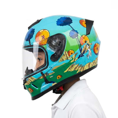 Casco X357 Kid Sfera Verde Naranja1