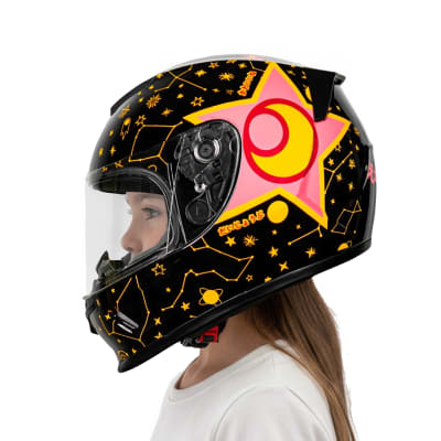 Casco X357 Kid Zeylor Negro Rosa Brillo1