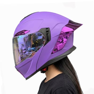 Casco Z1 Solid Lila Mate C/Luz Led1
