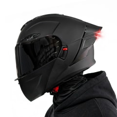 Casco 902GP Solid Negro Mate C/Luz Led