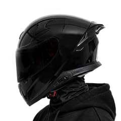Casco Apex Solid Negro Brillo