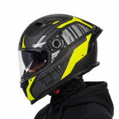 Casco Braker SV Cockpit Negro Amarillo Mate