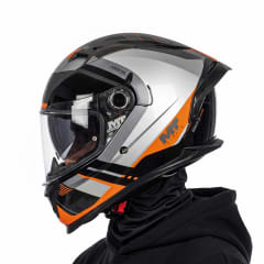 Casco Braker SV Inception Gris Naranja Brillo