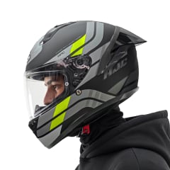 Casco C10 Hiper Negro Gris Mate