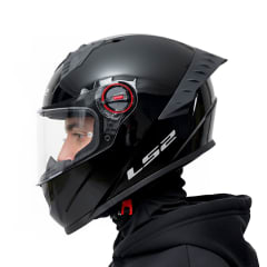 Casco FF816 Cosmos Solid Negro Brillo