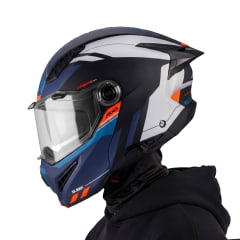 Casco Ghostfighter Sleek Azul Negro Mate