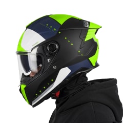 Casco Hawk Evo SV Rush Negro Verde Mate