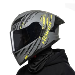 Casco HK3 Dust Gris Amarillo Mate