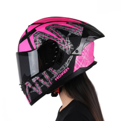 Casco HK3 Paradise Negro Rosado Mate
