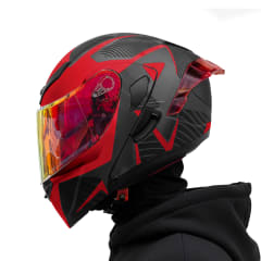 Casco JH902 Fuse Rojo Mate C/V.Rojo DYN
