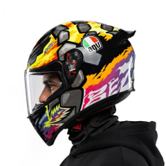 Casco K1 S Bezzechi 2023 Negro Naranja Brillo