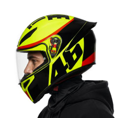Casco K1 S Grazie Vale Negro Amarillo Brillo