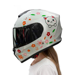 Casco Kids 601 Cat Blanco Brillo