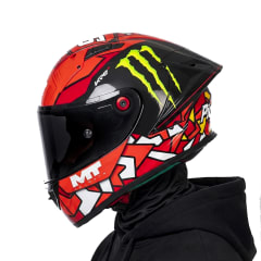 Casco KRE+ Piqueras Negro Rojo Brillo
