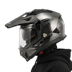 Casco MX702 Pioner II Jeans Titanio Brillo