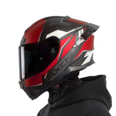 Casco Saber Shadow Rojo Negro Mate