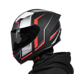 Casco Segment Altair Negro Rojo Mate