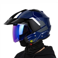 Casco SH227 Zant Azul Gris Brillo C/V.Azul