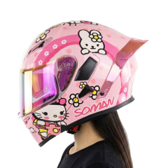 Casco SM955 Kitty 2 Rosado Brillo