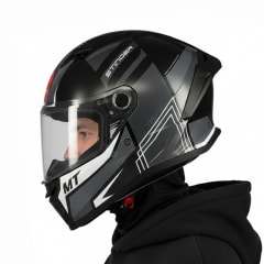 Casco Stinger 2 Tron Negro Gris Brillo