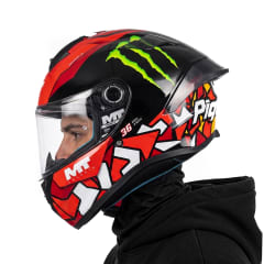 Casco Targo S Piqueras Rojo Negro Brillo
