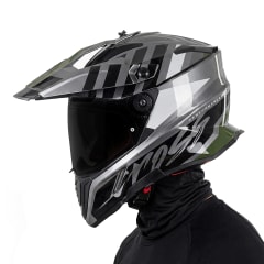 Casco X-Cross Orbit Gris Verde Brillo