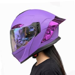 Casco Z1 Solid Lila Mate C/Luz Led