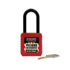 CANDADO DIELÉCTRICO STEELPRO ROJO