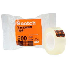 CINTA ADHESIVA TRANSPARENTE 12 MM 25 MT SCOTCH