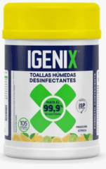 IGENIX DESINFECTANTE TOALLA HÚMEDA 105 UN FRASCO