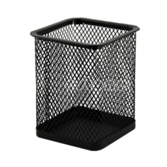 PORTA LÁPIZ REJILLA MALLA NEGRA METÁLICA OFICINA