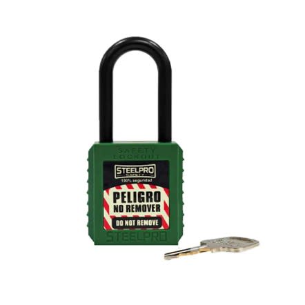 CANDADO DIELÉCTRICO STEELPRO VERDE1