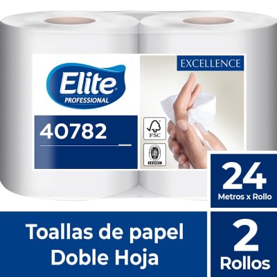 ELITE TOALLA PAPEL 24 MTS DOBLE HOJA 2 ROLLOS1