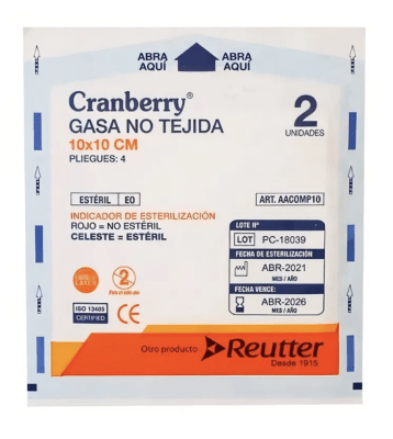 GASA NO TEJIDA 10 X 10 CM1