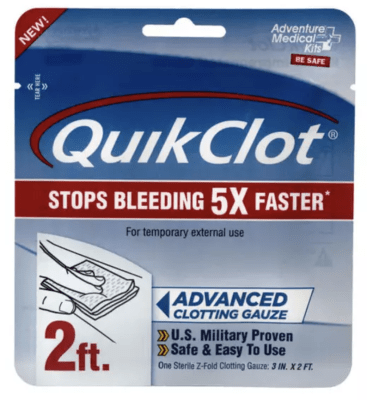 GASA HEMOSTATICA QUIKCLOT 3'' X 2ft1