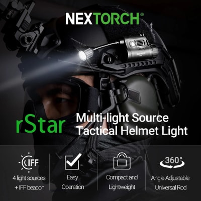 LINTERNA TACTICA PARA CASCO rStar1