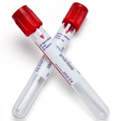 TUBO MUESTRA TAPA ROJA 6 ML1