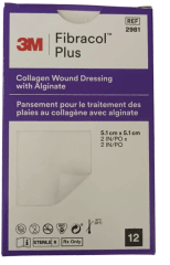 FIBRACOL PLUS - COLAGENO MAS ALGINATO 5.1 X 5.1 CM - CADA UNO