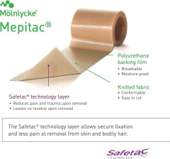 TELA ADHESIVA MEPITAC 2 CM X 3 MTS X 1 UND