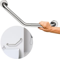 BARRA CROMADA ANGULAR PARA MURO