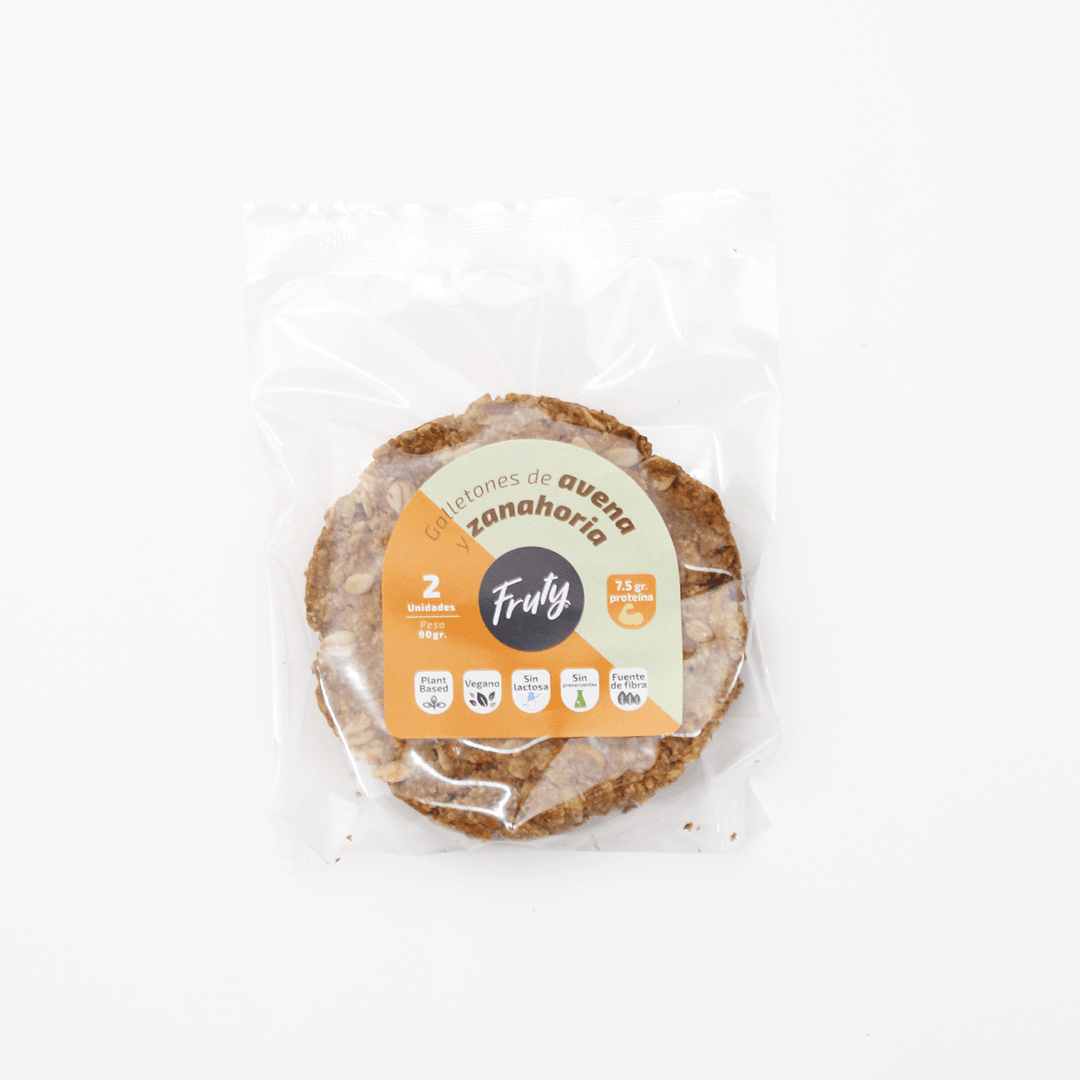 FRUTY Galletones de Avena Zanahoria 90g x 2 und1