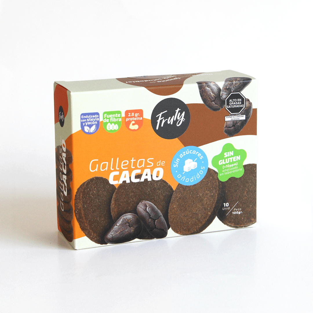 FRUTY Galletas de Cacao sin azúcar y sin gluten 100g1