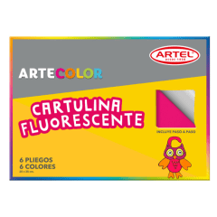 Estuche Cartulina Fluorescente 6Pl 6Col Artel