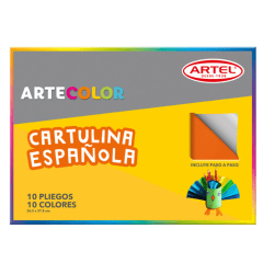 Estuche Cartulina Española 10 Col 10 Pl Artel
