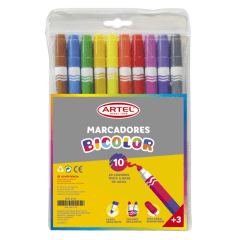 Lapiz Scripto 10 Unidades 20 Colores Dobles Artel