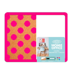 Pizarra Corcho Mitad Blanca 37X28 Artel