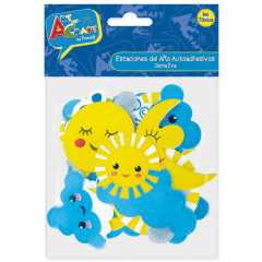 Stickers Figura Goma Eva Adhesiva Estac A¤o 40Un