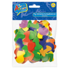 Stickers Figura Goma Eva Numeros Autoadhesivo 56 Pcs