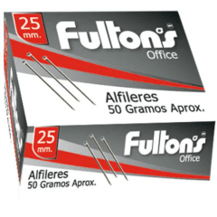 Alfiler metalico 25mm 50Gr Plateado Fultons